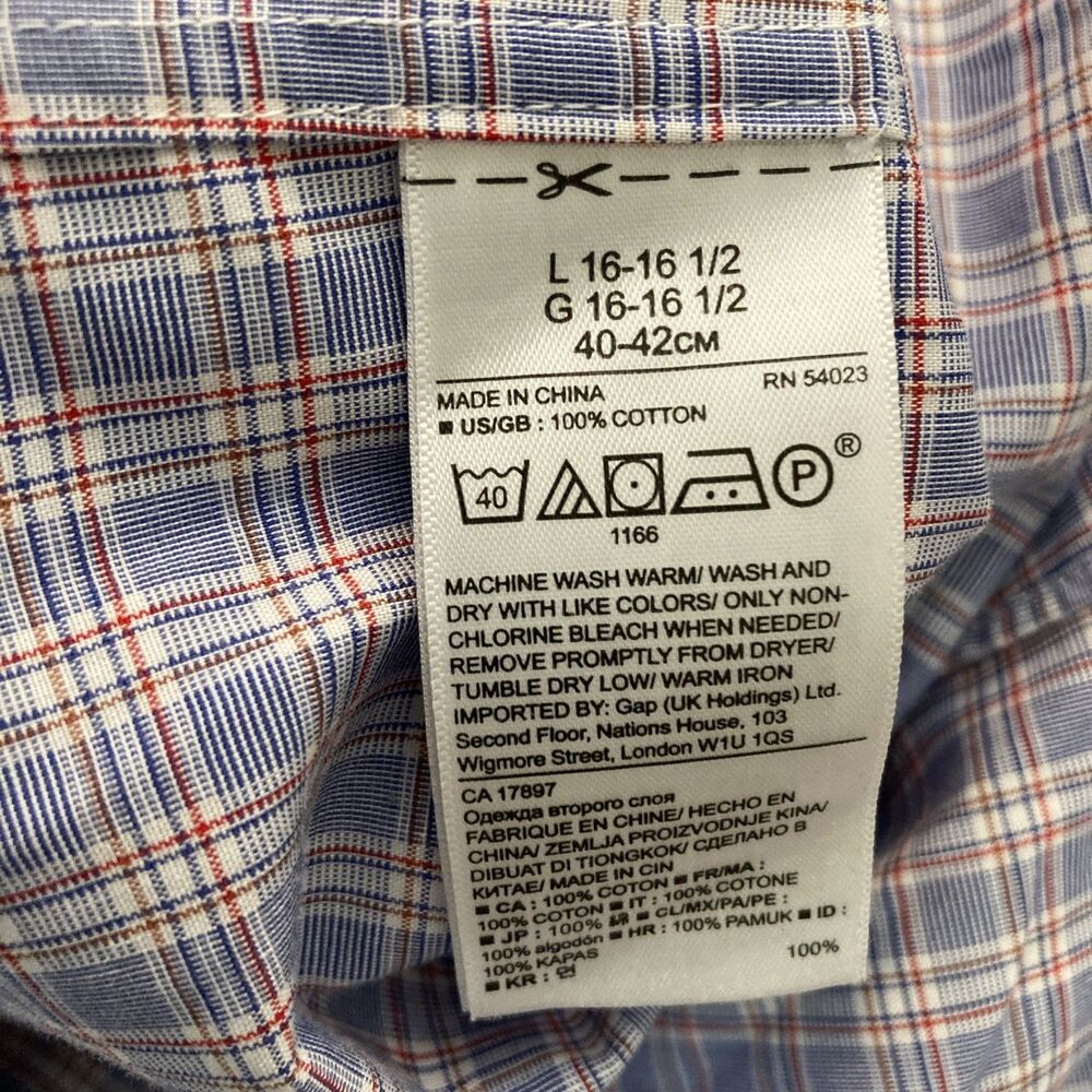 Banana Republic Men's L Camden Fit Non-Iron Button Up Plaid Long Sleeve Shirt - Picture 10 of 13